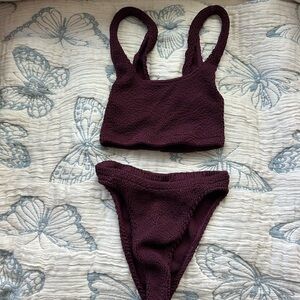 ‘Mollusk’ Women's Burgundy swim suit